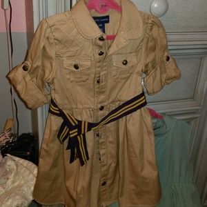 Girls RL khaki denim dress